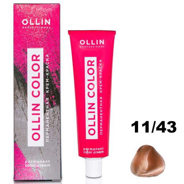 Permanent cream hair dye COLOR 11/43 OLLIN 100 ml