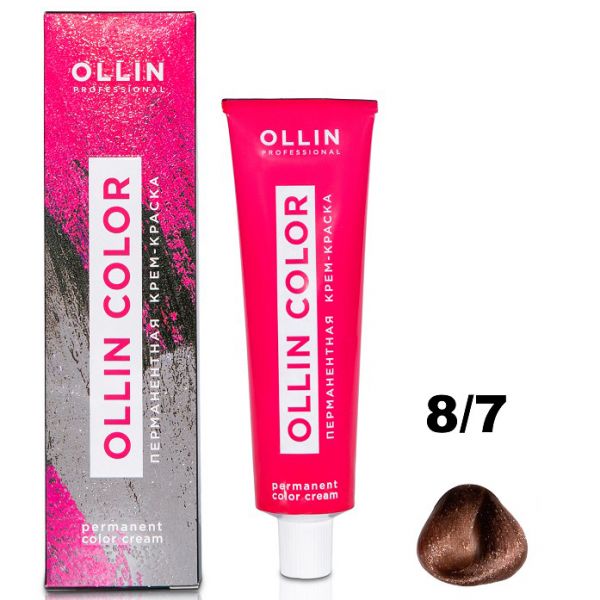 Permanent cream hair dye COLOR 8/7 OLLIN 100 ml