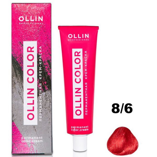 Permanent cream hair dye COLOR 8/6 OLLIN 100 ml