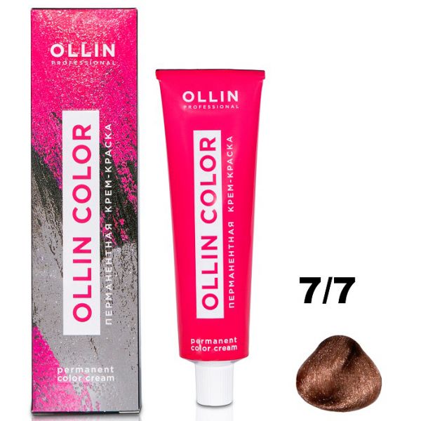 Permanent cream hair dye COLOR 7/7 OLLIN 100 ml