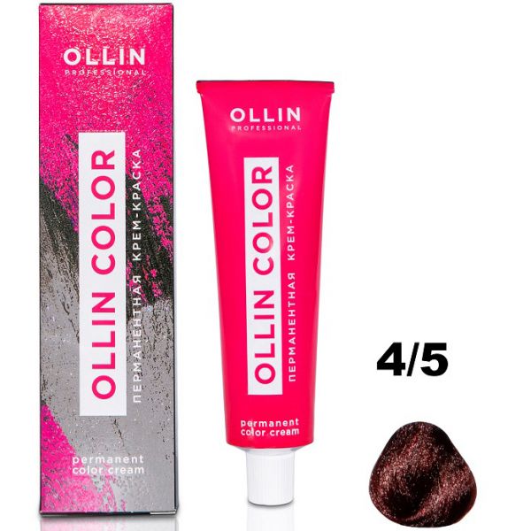 Permanent cream hair dye COLOR 4/5 OLLIN 100 ml