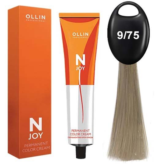 Permanent cream color 9/75 blond brown-mahogany OLLIN N-JOY 100 ml